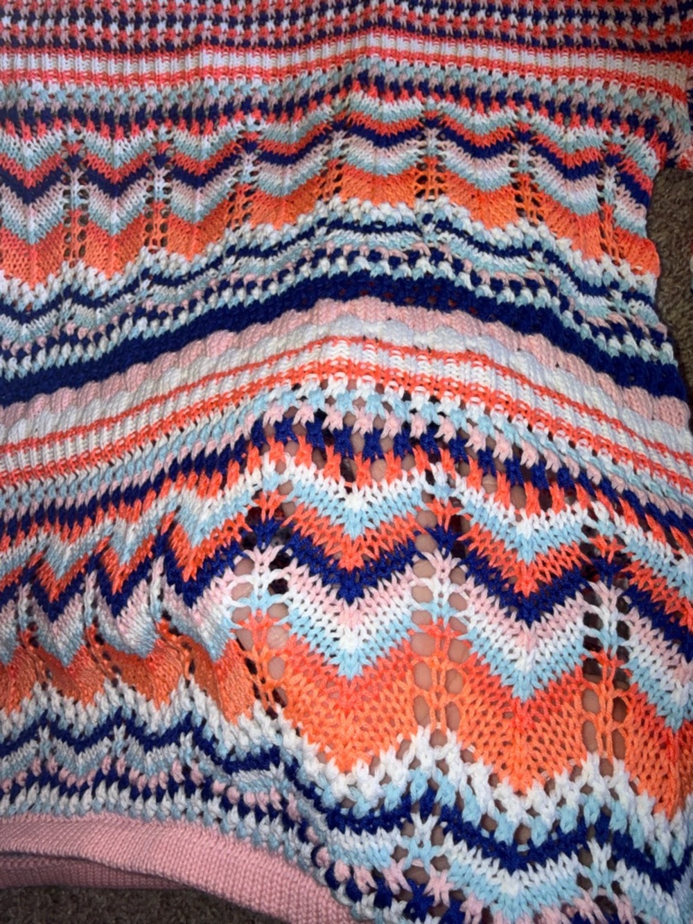Lilly Pulitzer Samora open knit multicolor striped sweater size small - Picture 3 of 6